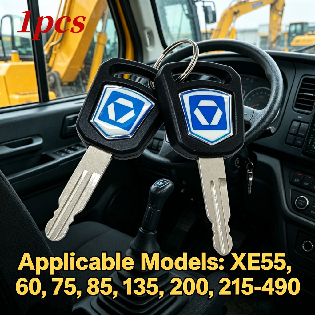 1 ชิ้นเหมาะสําหรับ XCMG Excavator XE55 XE60 XE75 85 35U 135 200 215-490 XG กุญแจใหม่ป้ายสีดํารถ XCMG