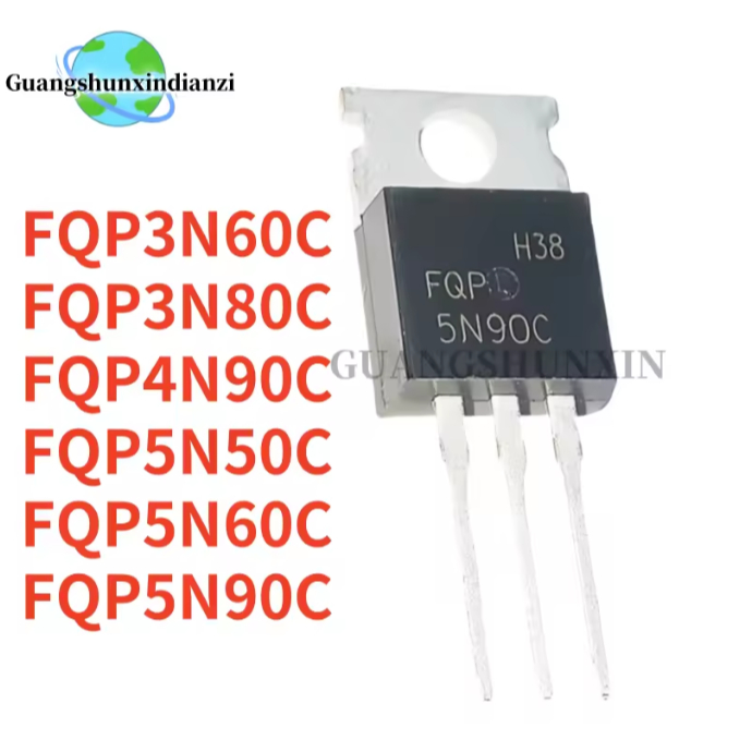 10PCS ใหม่ FQP5N50C TO-220 5N50 FQP3N80C 3N80 FQP5N90C 5N90 FQP5N60C 5N60 FQP4N90C 3N60C ทรานซิสเตอร