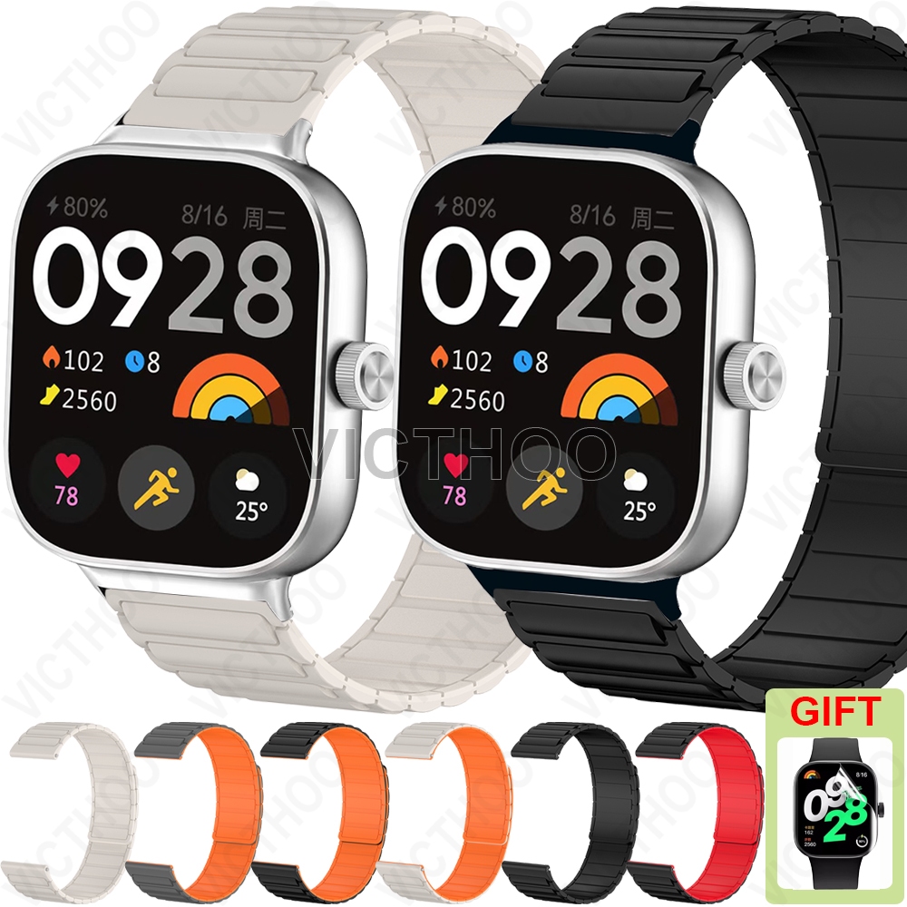 สายซิลิโคนสองสีสายนาฬิกาอุปกรณ์เสริมสำหรับ Redmi Watch 6 5 4 / Xiaomi Smart Band 10 Pro 9 Pro 8 Pro