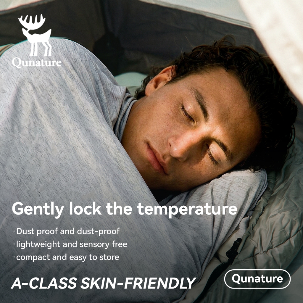 Quature ถุงนอนแบบพบพาตั้งแคมป์ น้ำหนับเบา สําหรับ Camping Hotels & Backpacking Trips — صورة 2