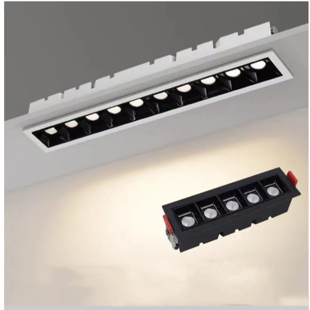 ใหม่ LED line Downlight สี่เหลี่ยมผืนผ้า Grille โคมไฟเพดาน 6 W 10 W 20 W 30 W AC85 ~ 265 V LED Spot Light สําหรับ Home Shop Decor Living