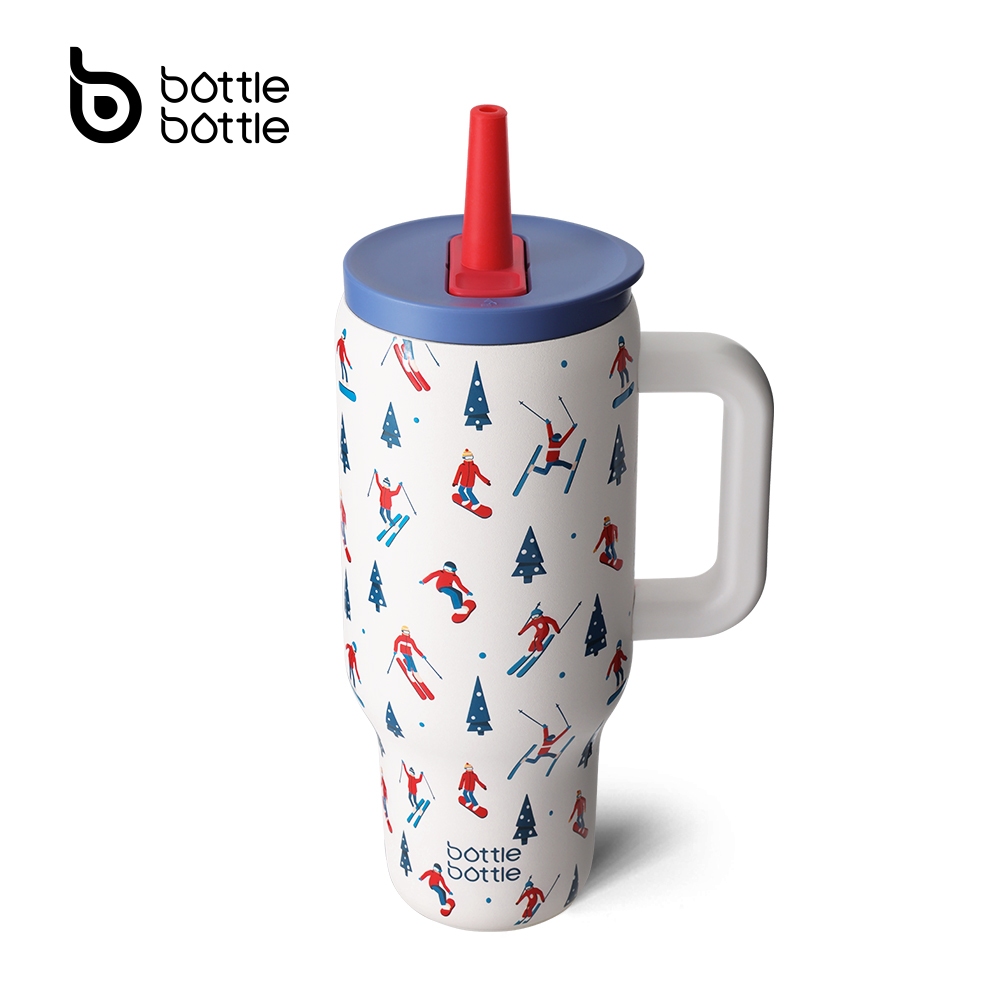 BOTTLEBOTTLE ที่วางแก้วสแตนเลสในรถยนต์ 30 ออนซ์พร้อมฝาปิดคู่และที่วางขวดน้ําความจุสูง