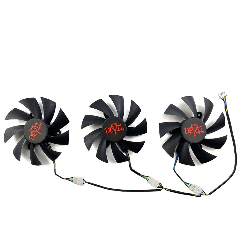 86 มม.GPU Cooler สําหรับ POWERCOLOR Radeon RX Vega 56 Vega 64 Red Devil กราฟิกการ์ดพัดลม
