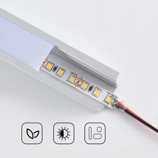 10pcs พื้นผิวติดตั้งซ่อนการใช้งานคู่ 2m อลูมิเนียมรางไฟ LED ที่มีความยืดหยุ่นพร้อมตัวเรือนป้องกันแสงสะท้อนทั้งบ้านเพดานช่องไฟเส้น