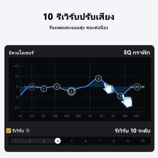 MAONO DM40 Live คุณสมบัติไมโครโฟนสดเสียงสะท้อนสําหรับการร้องเพลง, คุณสมบัติของเพลงที่แตกต่างกัน 15 ระดับ, การเชื่อมต่อ USB-C สําหรับโทรศัพท์และคอมพิวเตอร์, สําหรับการบันทึกร้องเพลงทุกวันและ li