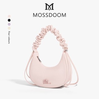 MOSSDOOM Sylvie Bag Women's Bag Moon Bag Can Adjustable With Ruched Handle Crescent Shoulder Bag