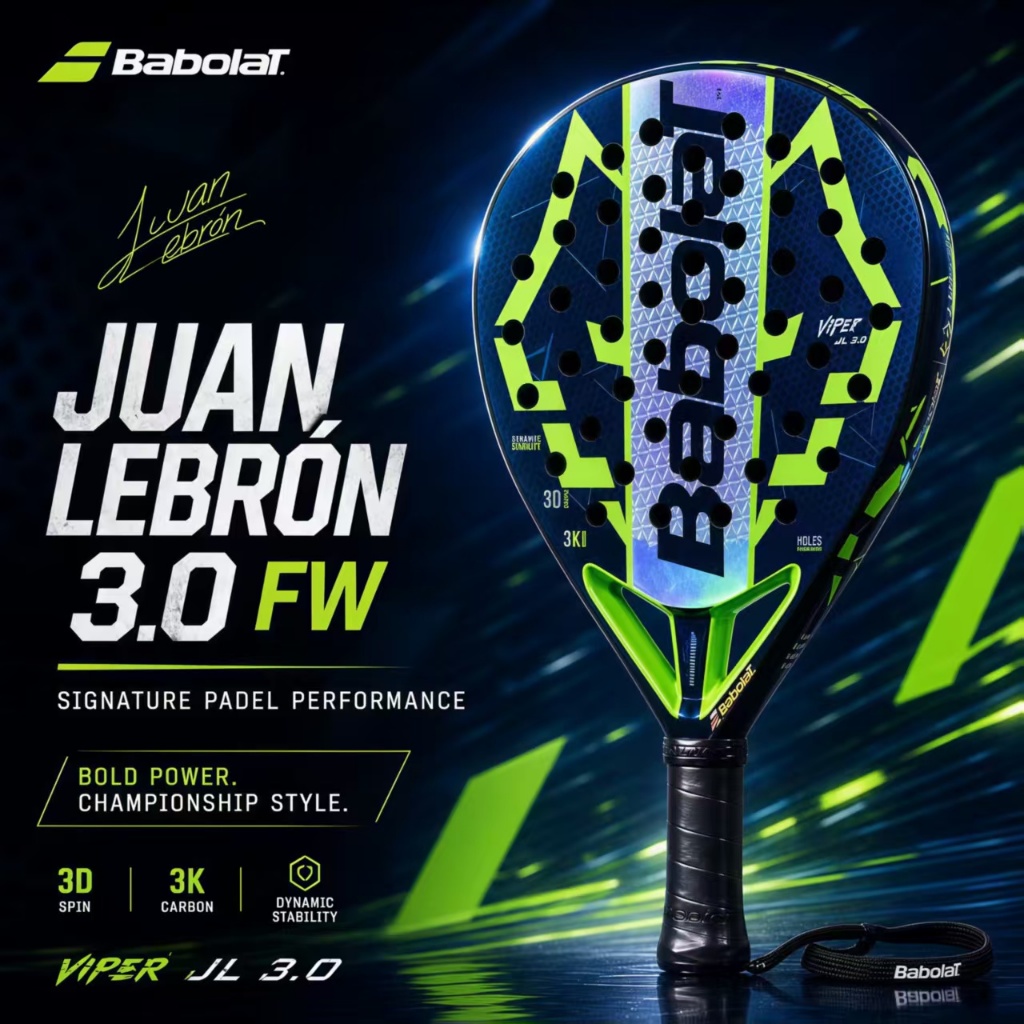 Babolat 2026 Viper Juan Lebrade 3.0 FW Full Weight Offensive Padel Racket
