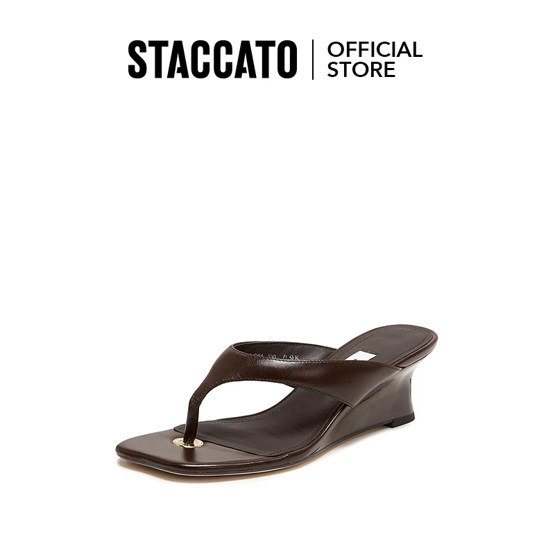 Staccato Women's Block High Heel Sandals รองเท้าแตะผู้หญิง รองเท้าส้นสูง ELC04