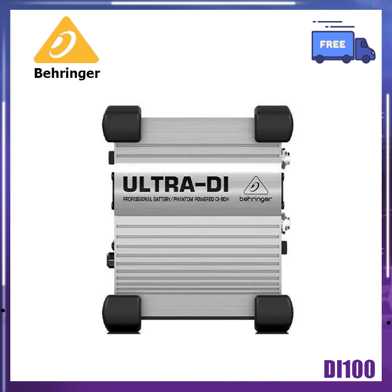 Behringer DI-100Dibogs active mono และสวิตช์ยกกราวด์เพื่อลดปัญหาเสียงรบกวน