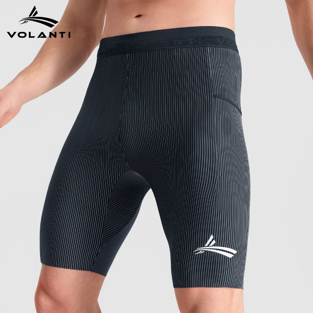 Volanti Smart Spiral Series กางเกงขาสั้นทรงสกินนี่แบบเกลียวระบายอากาศได้กีฬาแห้งเร็ว Five-