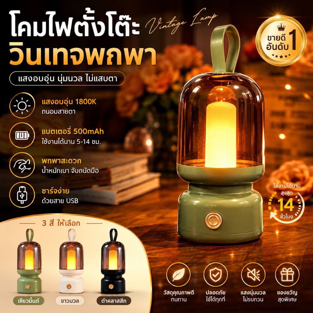 จัดส่งที่รวดเร็ว โคมไฟตั้งโต๊ะในร่ม นํา แบบพกพา