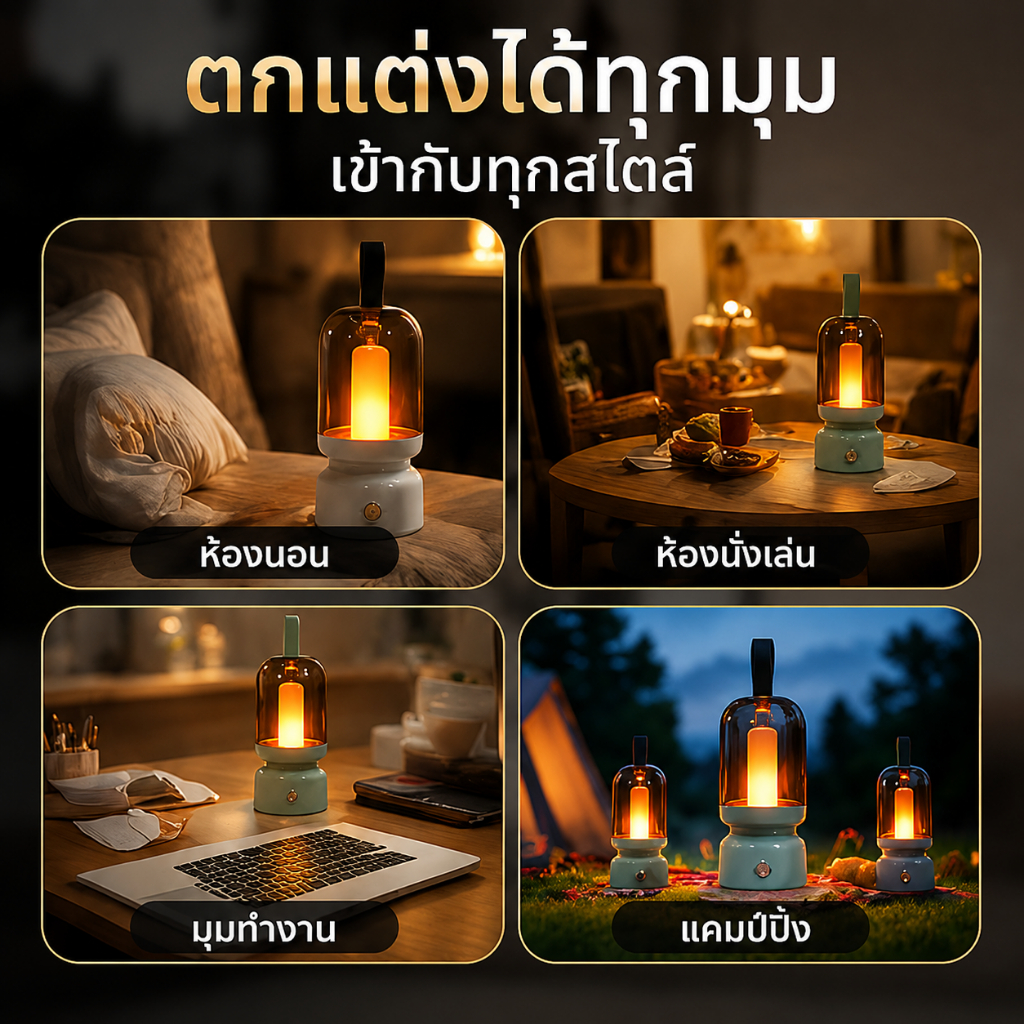 จัดส่งที่รวดเร็ว โคมไฟตั้งโต๊ะในร่ม นํา แบบพกพา รูปที่ 8