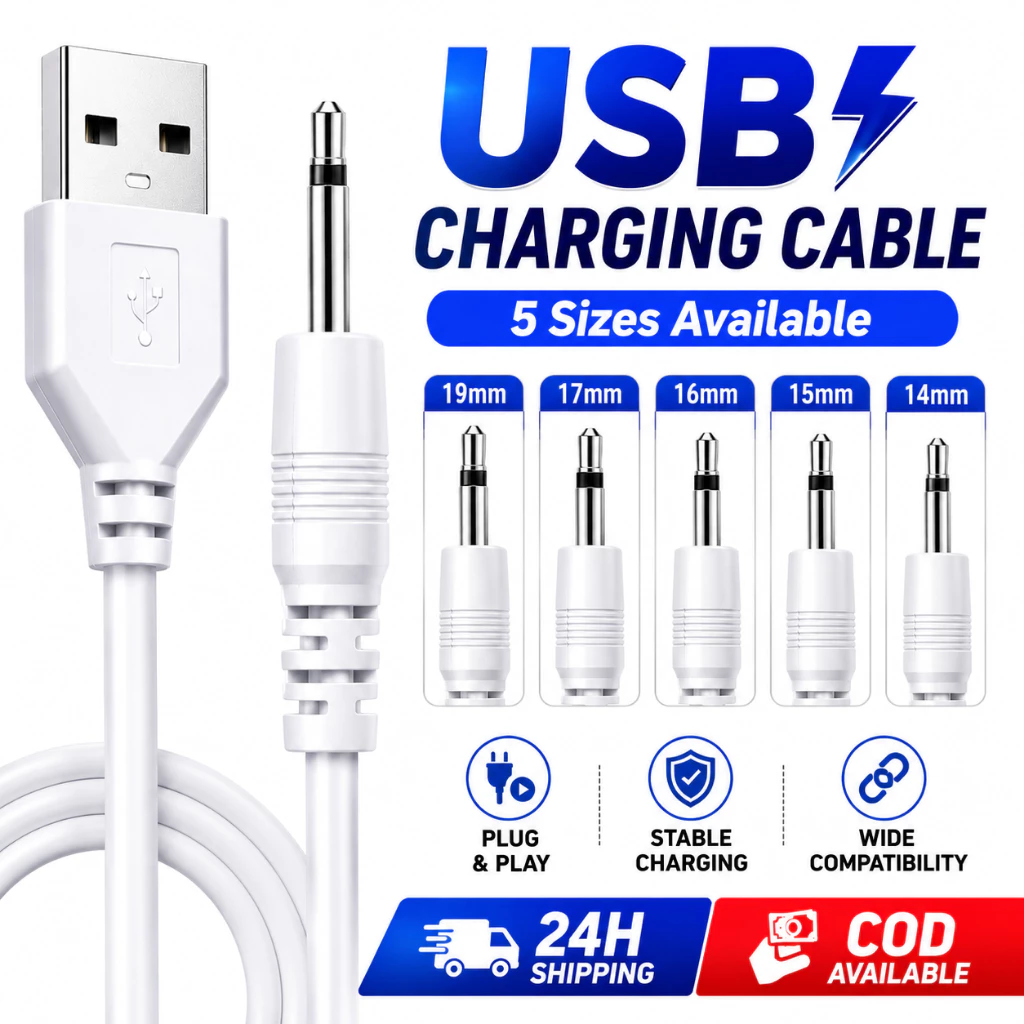 USB DC 2.5 vibrator Charger สายเคเบิลสำหรับของเล่นผู้ใหญ่แบบชาร์จไฟได้เครื่องนวดอุปกรณ์เสริม Universal USB Power Supply