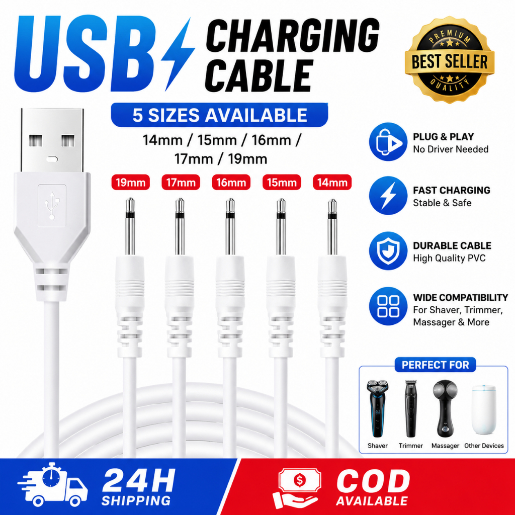 สายชาร์จ Linjn USB Universal USB ถึง 2.5 Audio Mono Power Charger เครื่องสั่นสะเทือนของเล่นชาร์จ