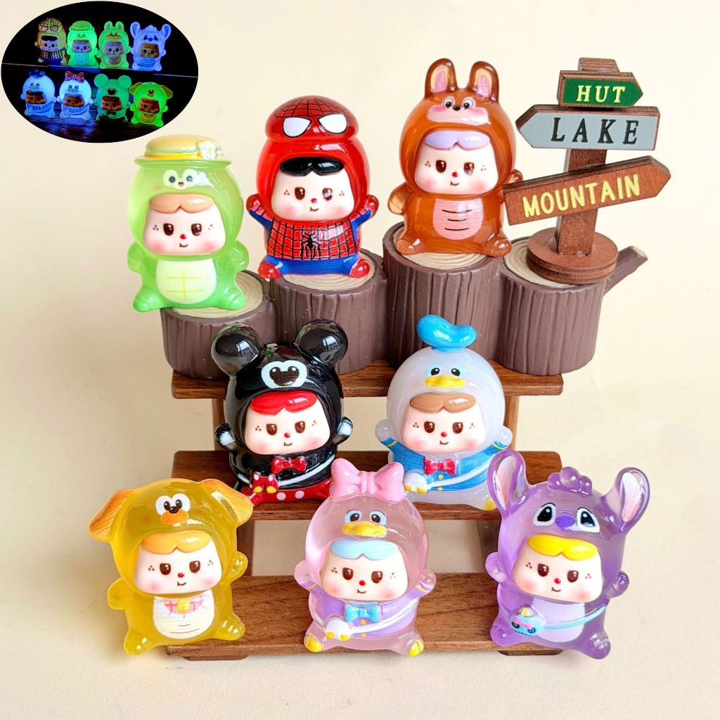 8PCS Baby Face น่ารัก Didi ตัวเลข Spider Stitch 3D เรซิ่น Charms สําหรับ DIY(10-437)