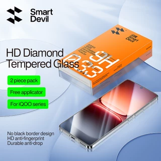 SmartDevil HD คริสตัลเพชรกระจกนิรภัยสําหรับ iQOO Neo 11/10 Pro/10/9/8/7/iQOO 15 Ultra/13/12/Z11 Turbo Strong Anti-Fingerprint Shatterproof Drop-Resistant Smooth To The Touch