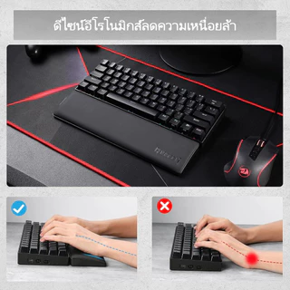 Redragon METEOR REST P035 P036 P037 S/M/L Ergonomic คีย์บอร์ดข้อมือ Pad เมมโมรี่โฟมลื่น Hand REST สําหรับ 60% TKL 104 คีย์คีย์บอร์ด