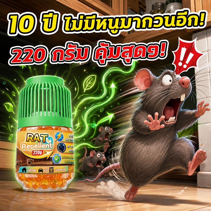 🐭1000 ม. หนูไม่เข้าใกล้!🐭 ยาไล่หนู เจลไล่หนู 220g ที่ไล่หนู สารสกัดจากพืช แบรนด์ออสเตรเลีย ใช้อย่างมั่นใจ