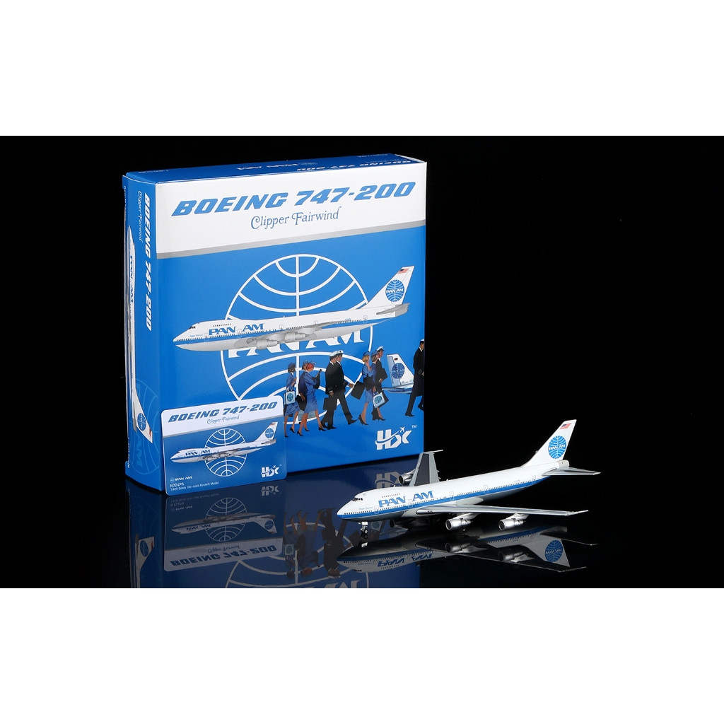 บี598202P โลหะผสมสะสมเครื่องบินของขวัญ HX รุ่น 1:400 PAN AM โบอิ้ง B747-200 เครื่องบินDiecast Jet รุ