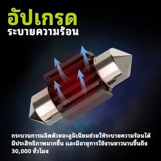 TUFFOO 1 คู่ 28mm / 31mm C5W / C10W หลอดไฟ LED สําหรับไฟภายในรถ / ไฟป้ายทะเบียน / โดม / ท้าย - 6000 พันสีขาว