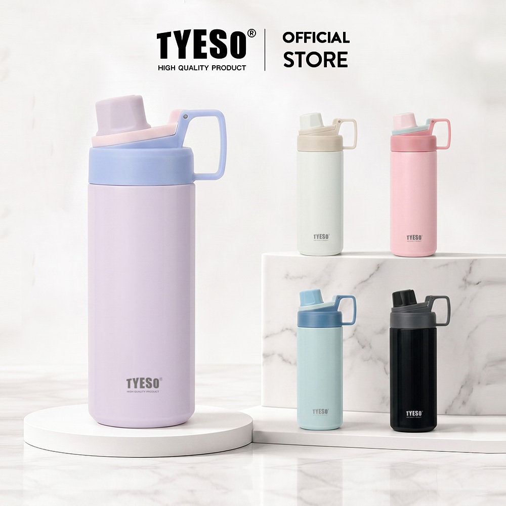 TYESO 2025/2026 ใหม่ ฉนวนสูญญากาศ 304 ขวดเก็บความเย็นและร้อน 01-01008/01-01009/01-01010