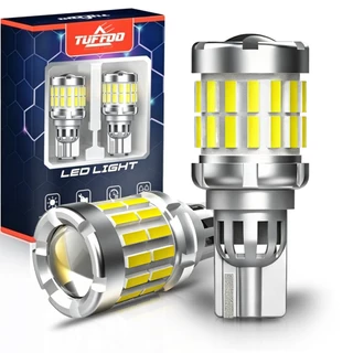 TUFFOO 1 คู่ T15 W16W รถ หลอด LED ถอยหลังความสว่างสูง 6000K สีขาว