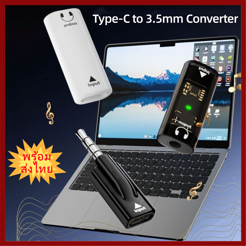 SOOF ตัวแปลง USB Type-C ถึง 3.5 มม., ปลั๊กและเล่นอะแดปเตอร์เสียงชายกับหญิง, สากลไม่มีดีเลย์ DAC HiFi Cable Extender เกมคาราโอเกะ