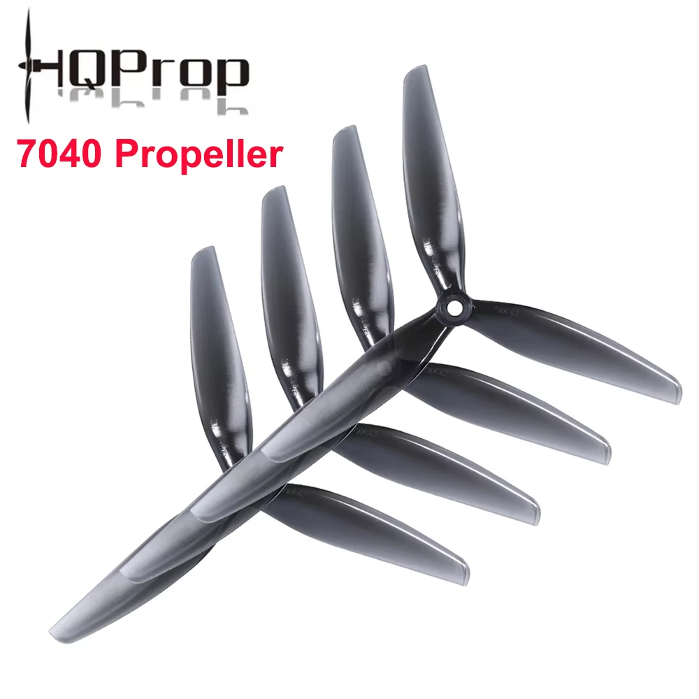 2 คู่ HQProp 7040 7x4x3 7 "ใบพัด 3 ใบมีด CW CCW สําหรับ RC FPV Quad