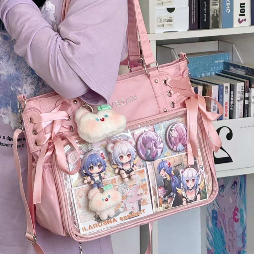 [พร้อมส่ง] Se.W Itabag Women Bag กระเป๋าสตรีสไตล์ญี่ปุ่นความจุขนาดใหญ่หวานกับริบบิ้งโบว์ผ้าออกซ์ฟอร์ด