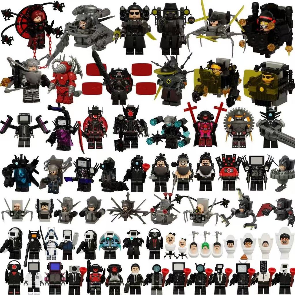 Skibidi Toilet Action Figure Spider Monitors People Titan TV Man Spider Speaker Man War-damaged Tita
