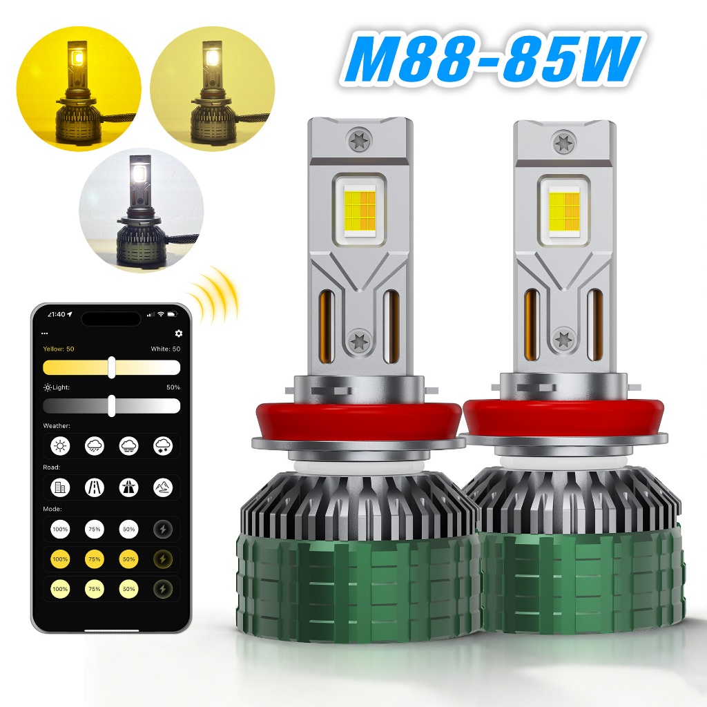2PCS 6500K 4300K 3000KแฟลชM6Y K13 MAX K14 แฟลช 170W 40000LM H7 H4 Luces Led Auto Canbus 1:1 ออกแบบปล