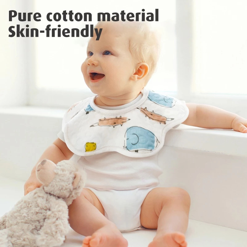 HOMEFUE Baby Bandana Dribble Bibs 360 หมุน Drool Bibs หรือ Petal Bib Cotton Super Soft