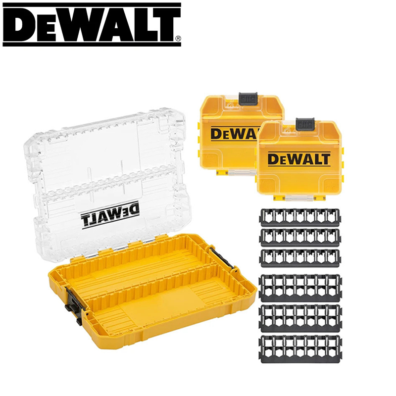 Dewalt DT70803 Medium Tough Case Small Bulk Storage Case ไขควงบิตบาร์ความแข็งสูงกล่องเก็บของมัลติฟัง