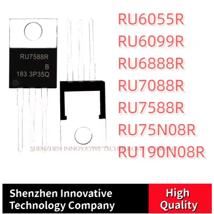 10PCS RU6055R RU6099R RU6888R RU7088R RU75N08R RU190N08R RU6055 RU6099 RU6888 RU7088 RU7588 RU7588 R