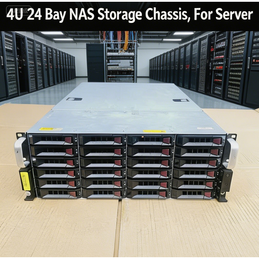 ++4U 24Rackmount Hot-Swappable Storage Server Case Dual8087High-Density Storage พร้อมแผงด้านหลัง|การขยายระดับองค์กร