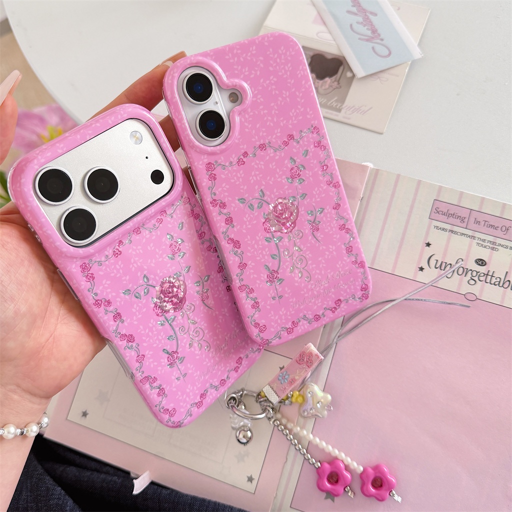 สําหรับ iphone Case 17 Pro Max 16 Pro Max 15 Pro Max เคสโทรศัพท์กุหลาบ