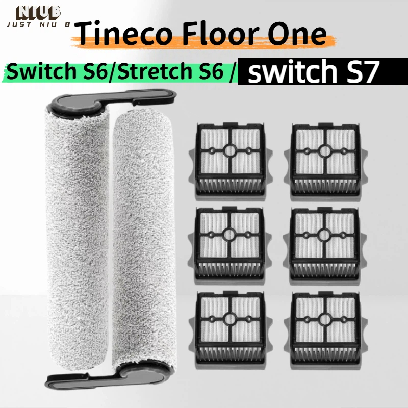 สําหรับ Tineco Floor One Switch S6/Stretch S6 เครื่องดูดฝุ่นแห้งเปียก ConsumableRoller BrushHEPA Filter อุปกรณ์เสริม