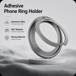 ที่วางแหวนโทรศัพท์มือถือขาตั้งที่จับนิ้วแบบใสแบบใส 360° ขาตั้งแบบหมุนได้องศาโทรศัพท์ที่เข้ากันได้