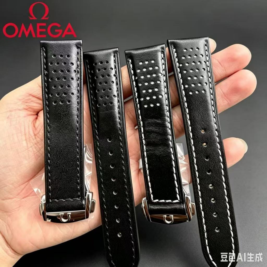 สายนาฬิกาหนังแท้สําหรับ Omega Seamaster Speedmaster Moonswatch – สายรัดทดแทนที่ทนทานระบายอากาศได้กันน้ํา