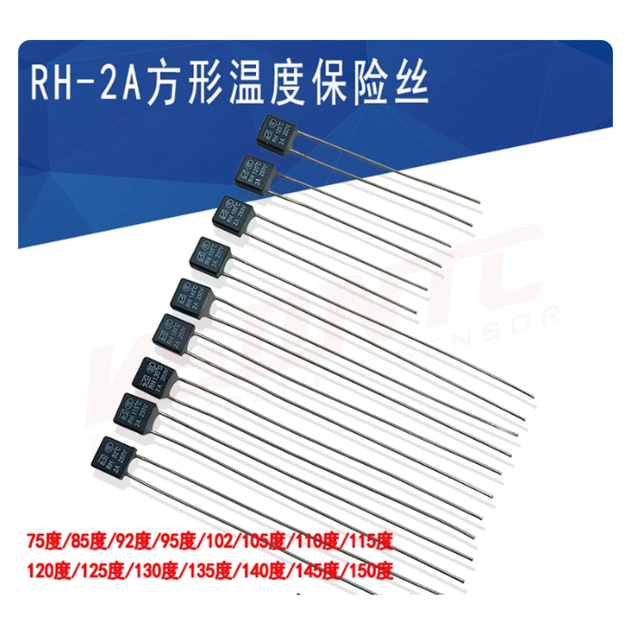 10PCS ฟิวส์อุณหภูมิสี่เหลี่ยม 1A 2A 3A 84-150°C RH102 RH115 RH125 RH135 RH150 RH92 RH95 RH105 RH110 