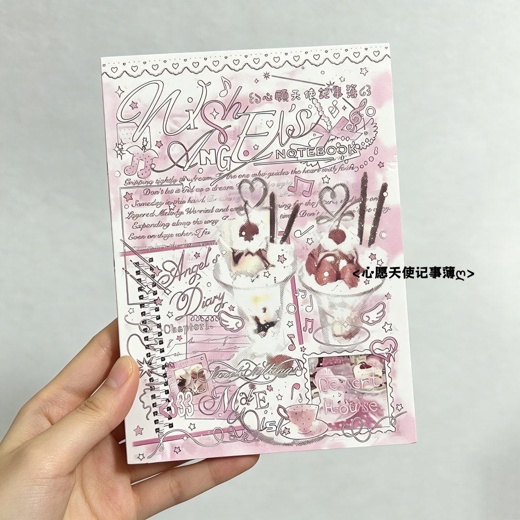 สมุดบันทึกลายเทพธิดา สติกเกอร์ฟิล์มตัด ลายข้อความ วัสดุDIY ตกแต่ง