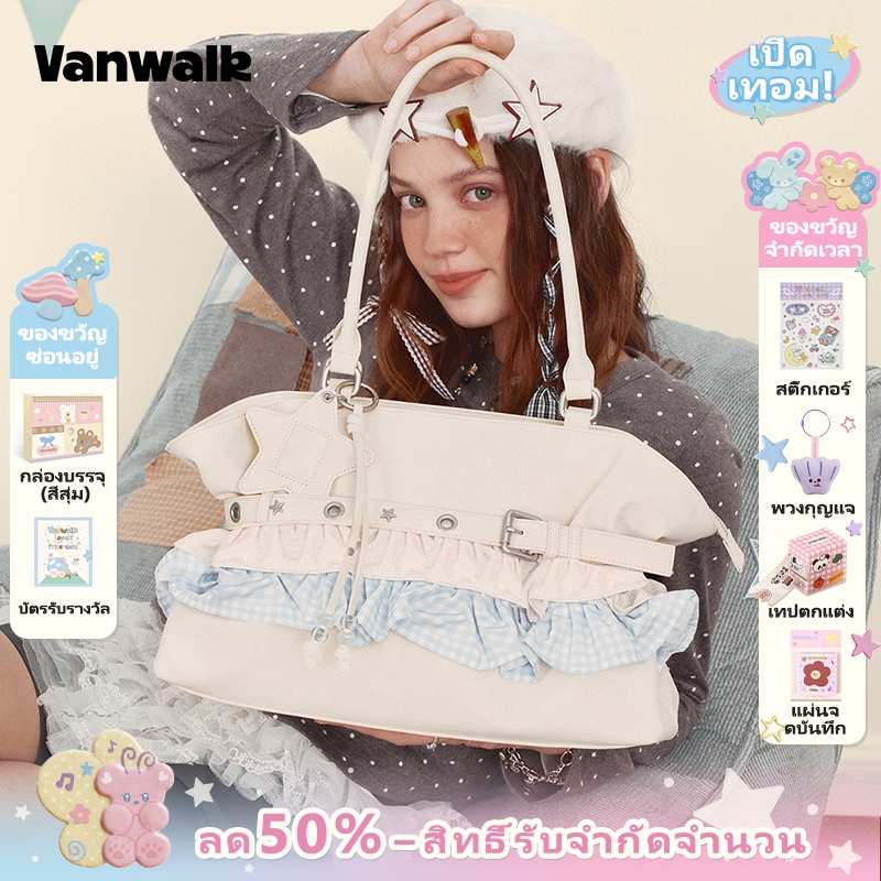 Vanwalk，(LP，ส่งจากไทย）， กระเป๋าสะพายบalletดีไซน์สำหรับเดินทางและวันหยุด v3012