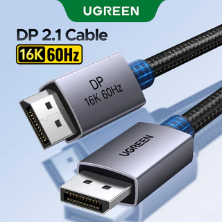 Ugreen สาย DisplayPort 2.1 DP2.0 80Gbps รองรับ 16K@60Hz 8K@240Hz 4K@240Hz HDR, HDCP, DSC 1.2a, Braided Display Port Cable Cord ใช้งานร่วมกับ FreeSync G-Sync Video