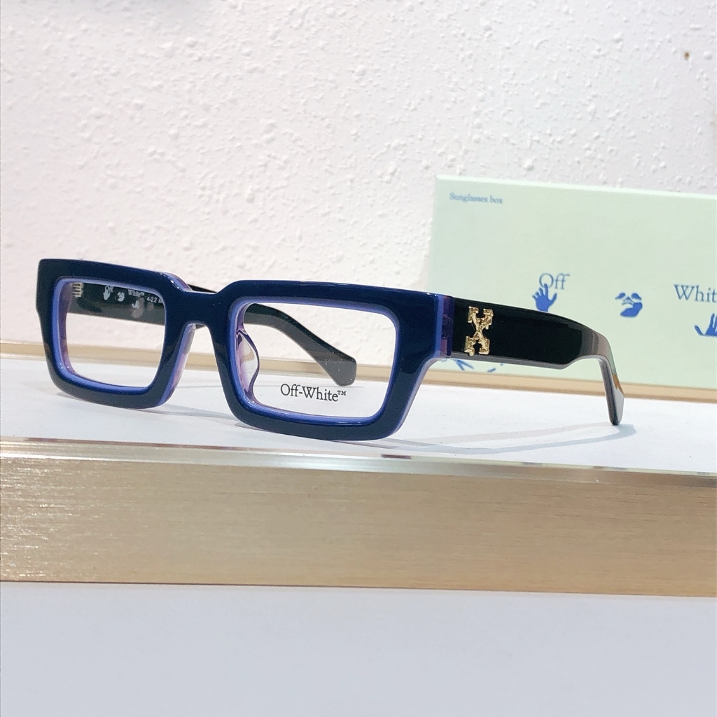 [คุณภาพสูง] OFF WHITE Glasses OER 1089 กรอบออปติคอลแฟชั่นรูปตาแมวเหมาะสําหรับผู้ชายผู้หญิง