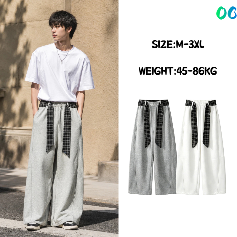 ✨ONO✨ Baggy Sweatpants ผู้ชาย กางเกงลำลอง แฟชั่น มินิมอล ทรงหลวม ขากว้าง สไตล์สตรีท สไตล์เกาหลี Unisex M-3XL