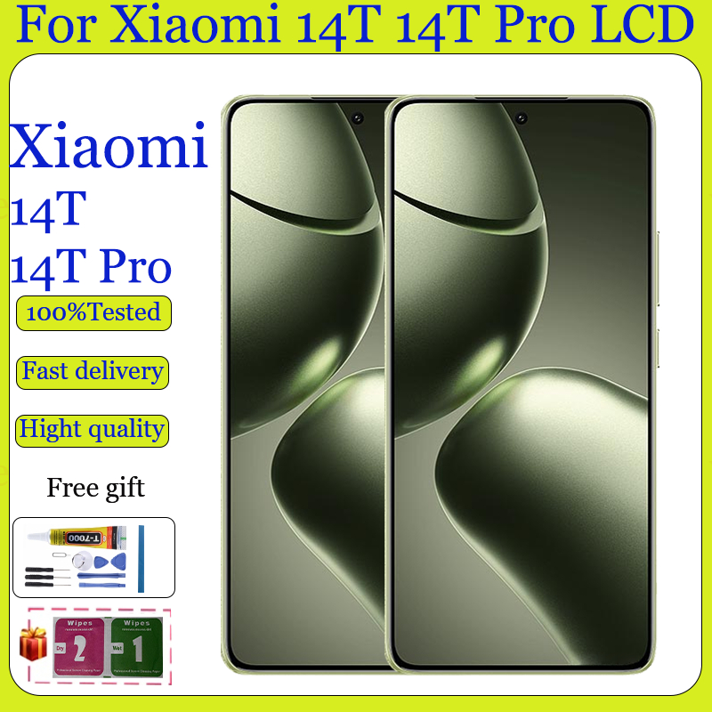 Original AMOLED สําหรับ Xiaomi 14T 14T Pro จอแสดงผล LCD หน้าจอสัมผัสเปลี่ยน