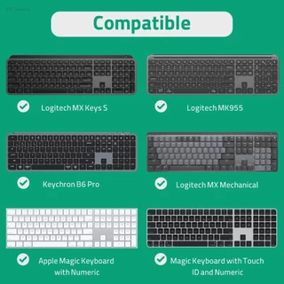 กระเป๋าคีย์บอร์ด Geekria เข้ากันได้กับ MX Keys S/MX Mechanical/MK955, Keychron B6 Pro, Magic Keyboard พร้อมตัวเลข (สีดํา)