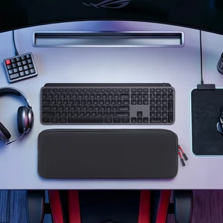 กระเป๋าคีย์บอร์ด Geekria เข้ากันได้กับ MX Keys S/MX Mechanical/MK955, Keychron B6 Pro, Magic Keyboard พร้อมตัวเลข (สีดํา)