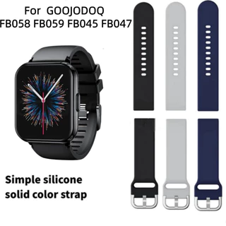 สายซิลิโคนสําหรับ GOOJODOQ FB058 FB059 FB0 สายนาฬิกา GOOJODOQ FB058 สายนาฬิกา GOOJODOQ FB059 สาย FB047 นาฬิกา