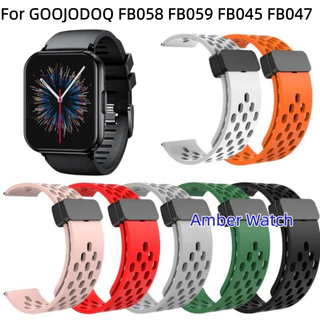 สายนาฬิกาซิลิโคนแม่เหล็กสําหรับ GOOJODOQ FB058 FB059 FB045 FB047 สายนาฬิกา